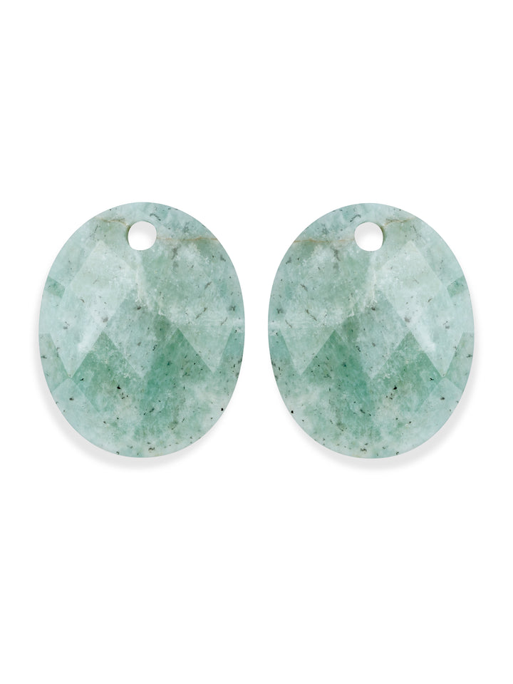 Rich Green Amazonite Large Oval oorbel edelstenen