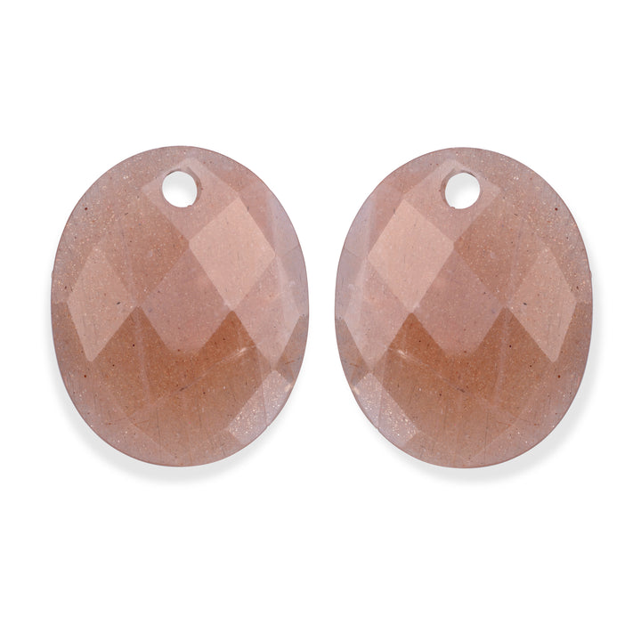 Sunstone Large Oval Earring Gemstones