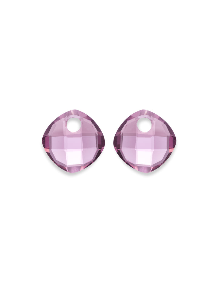 Aubergine Quartz Cushion Cut oorbel edelstenen