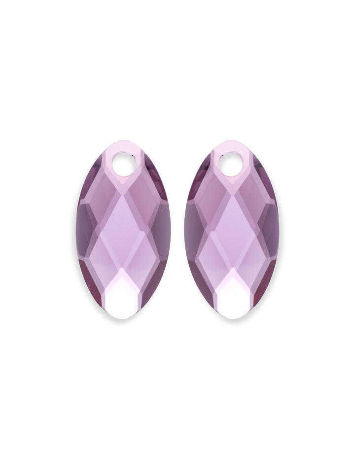 Aubergine Quartz Leaf oorbel edelstenen