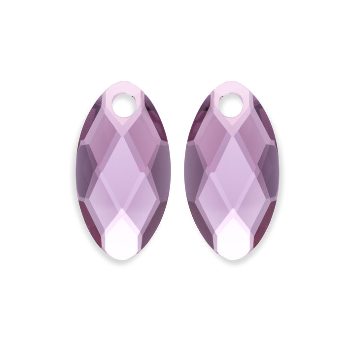 Aubergine Quartz Leaf Pierres d'oreille