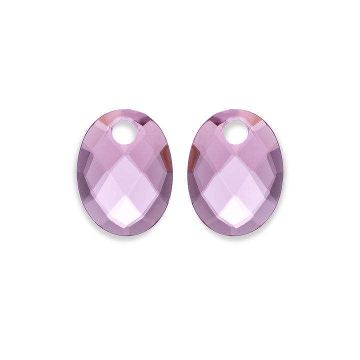 Aubergine Quarz Medium Oval Earbel Edelsteine