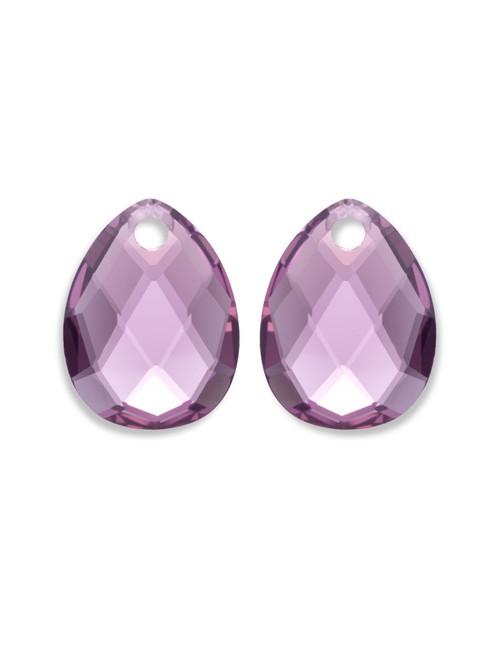 Aubergine Quartz Afterglow oorbel edelstenen