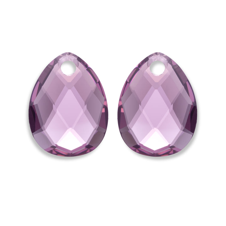 Aubergine quartz afterglow earring precious stones