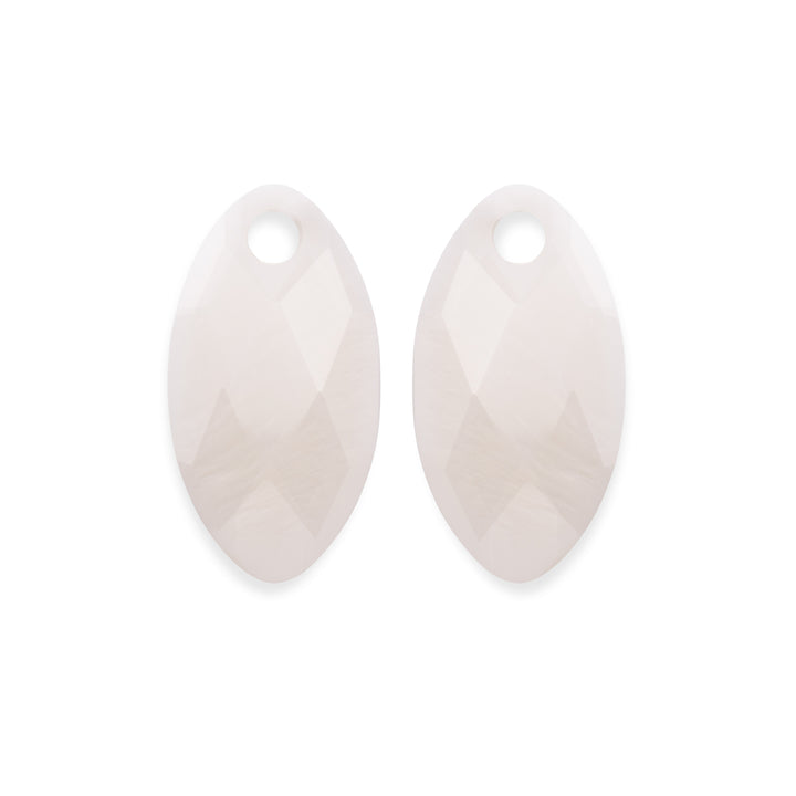 Mother of Pearl Leaf Earring Gemstones