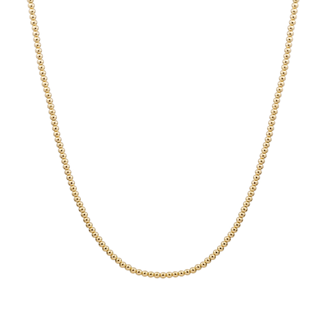 Essential beaded chain Gold Plated 2mm