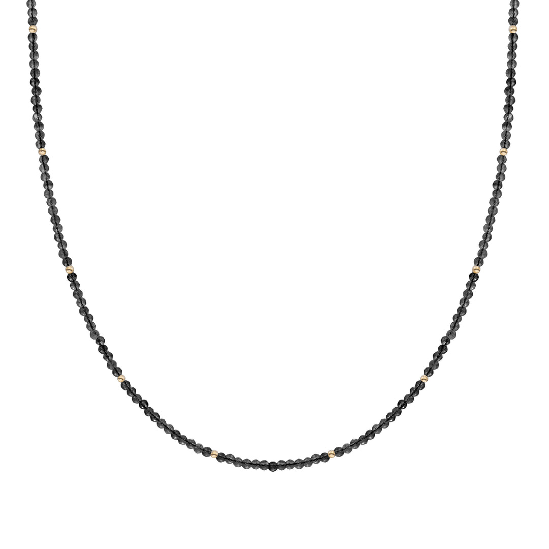 Onyx Bead chain 2mm Gold Plated
