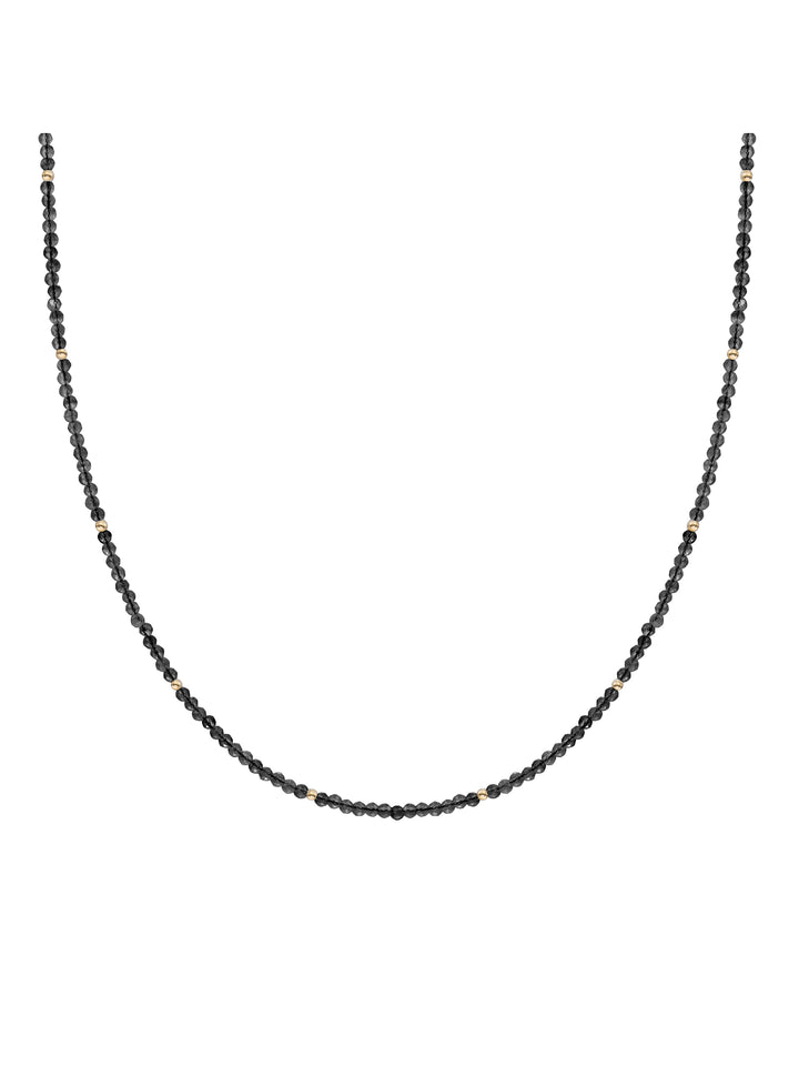 Onyx Kralenketting 2mm Goudkleurig