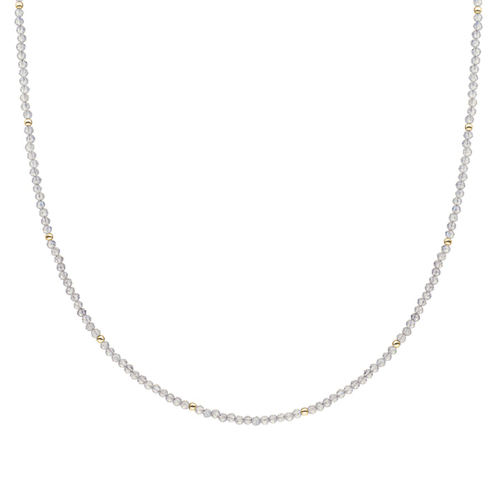 Labradorite Bead chain 2mm Gold Plated