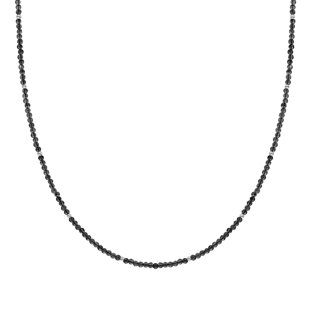 Onyx Bead chain 2mm silver
