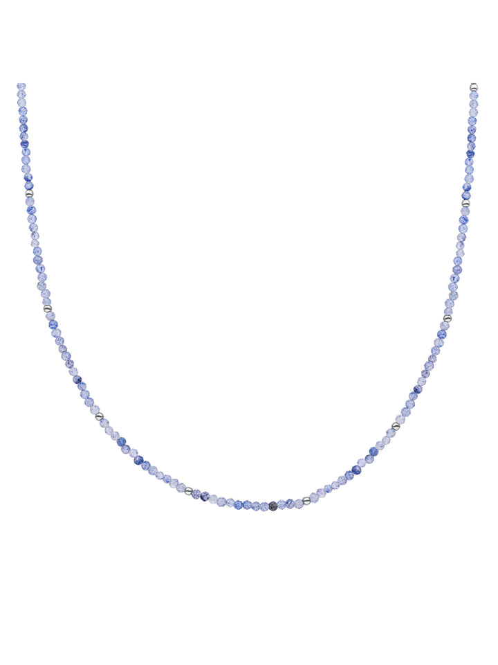 Blue Aventurine Kralenketting 2mm Zilver