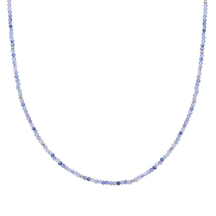 Blue Aventurine Kralenketting 2mm Zilver