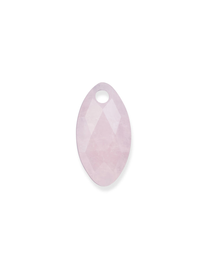 Leaf Rose Quartz ketting edelsteen facet