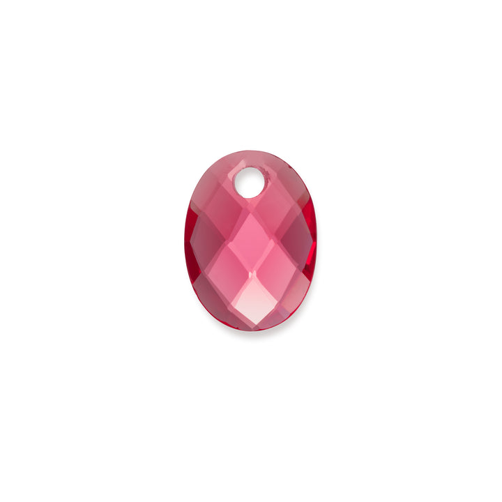 Fuchsia Quartz Collier ovale moyen Pierre fine