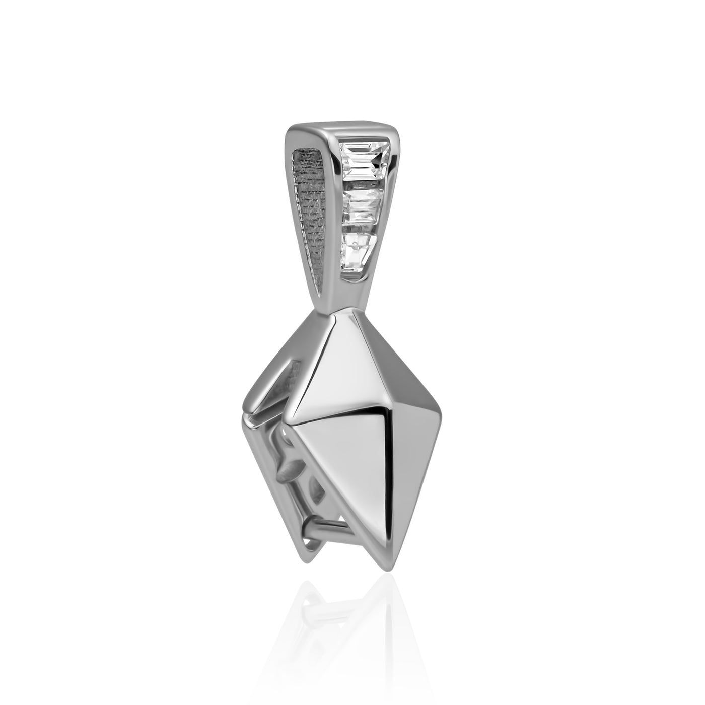 Pyramid Edge Pendant Silver