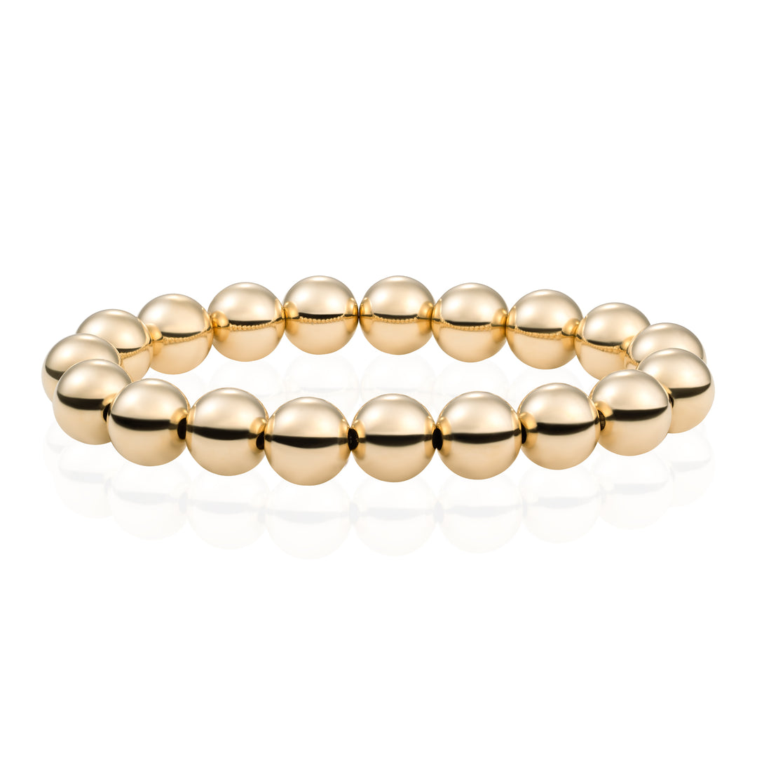 Saturn 10mm bead bracelet | Gold Plated