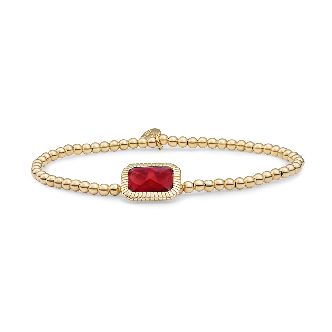 ruby quartz edelsteen armband van Sparkling Jewels #kleur_goud