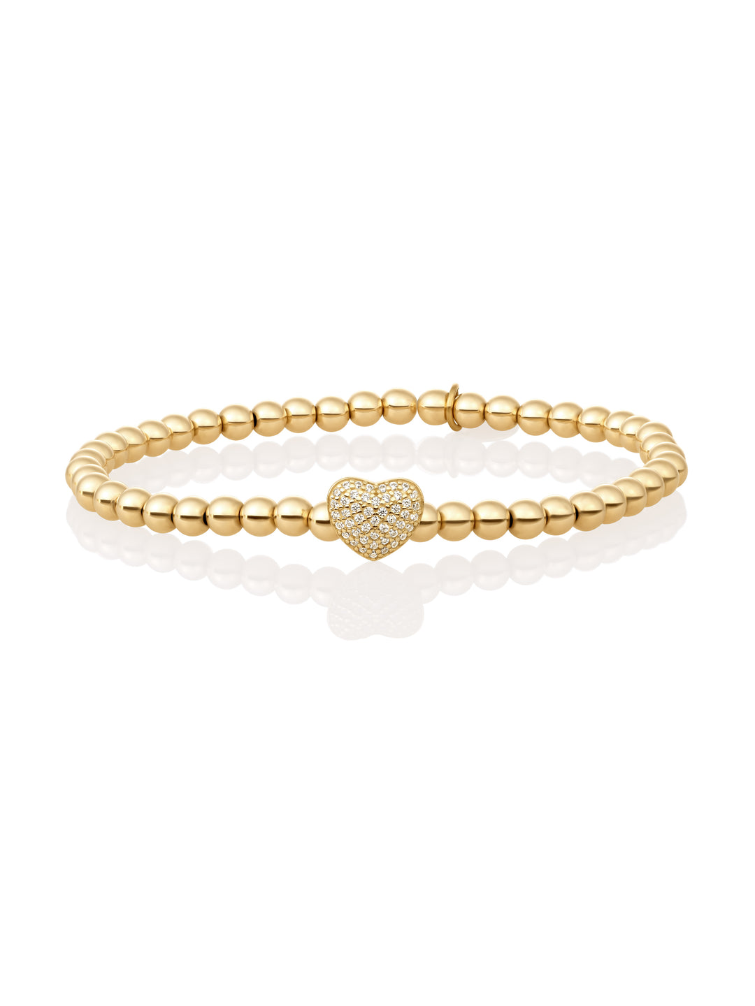 Heart Disc CZ Bracelet