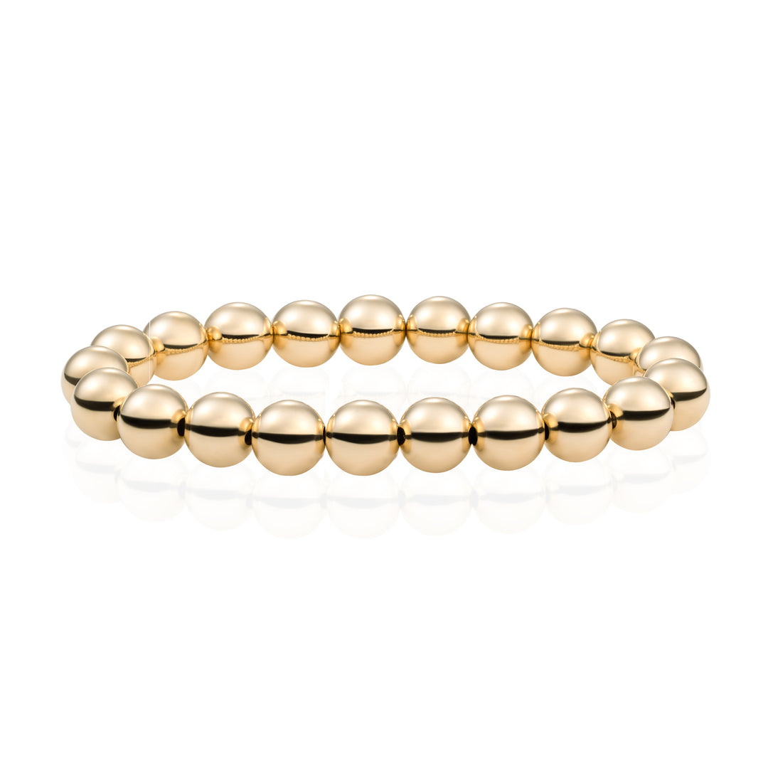 Saturn 8mm Bead bracelet | Gold Plated