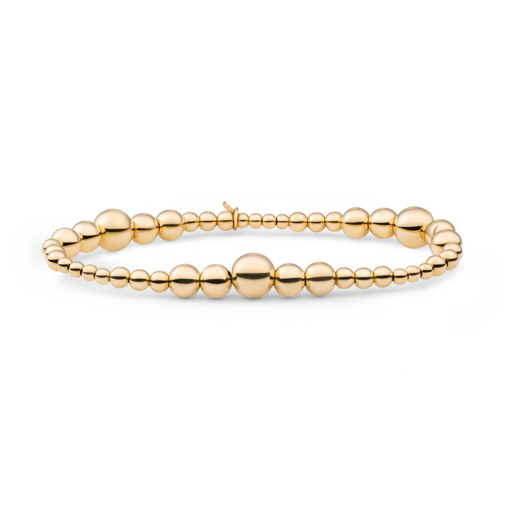 Wave Mix Armband | Gold -gelenkt