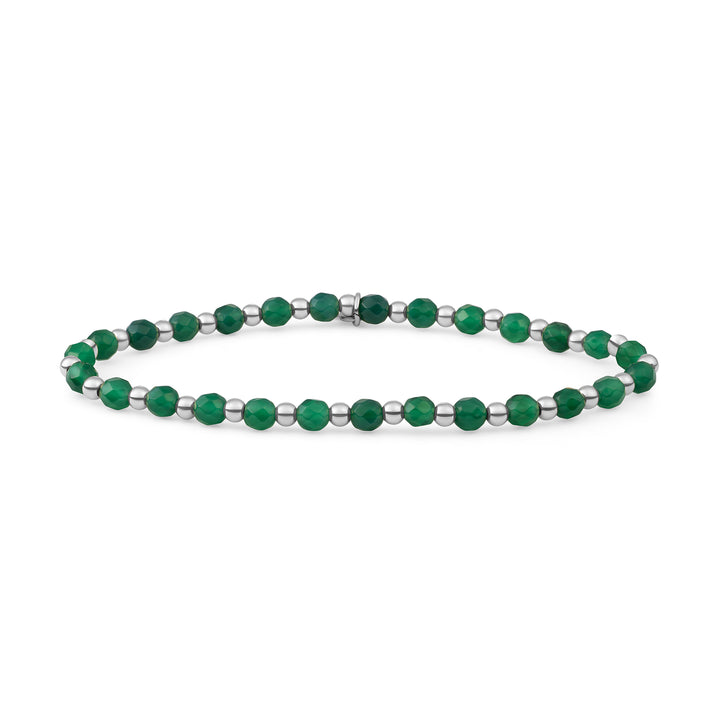 Interstellar Green Onyx Gemstone Armband #kleur_zilver