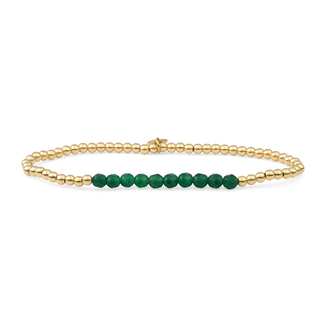 Sparkling Universe Armband Green Onyx Gemstone #kleur_goud