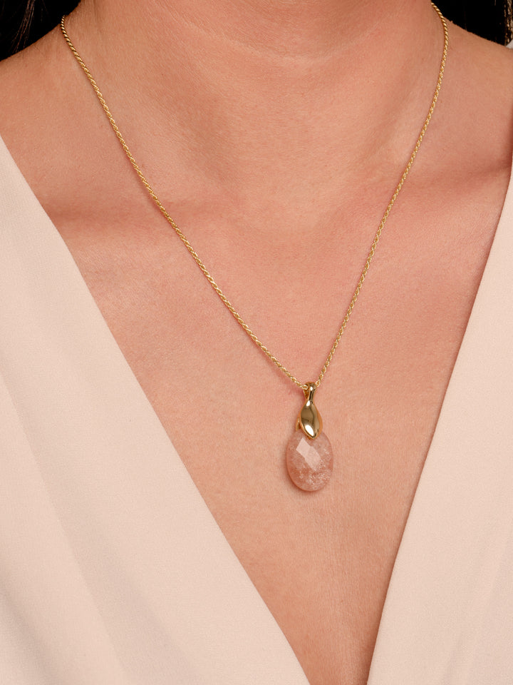 Sunstone Medium Oval Necklace Gemstones