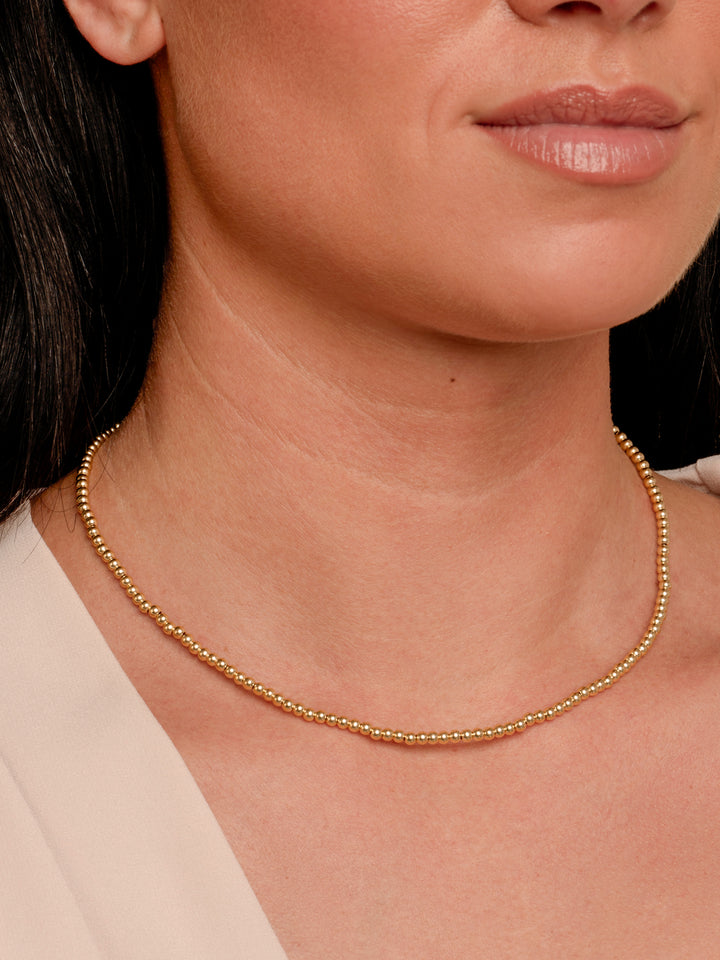 Essential beaded chain Gold Plated 3mm