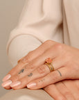 Twist Ring Cherry Quartz | 9 karaat