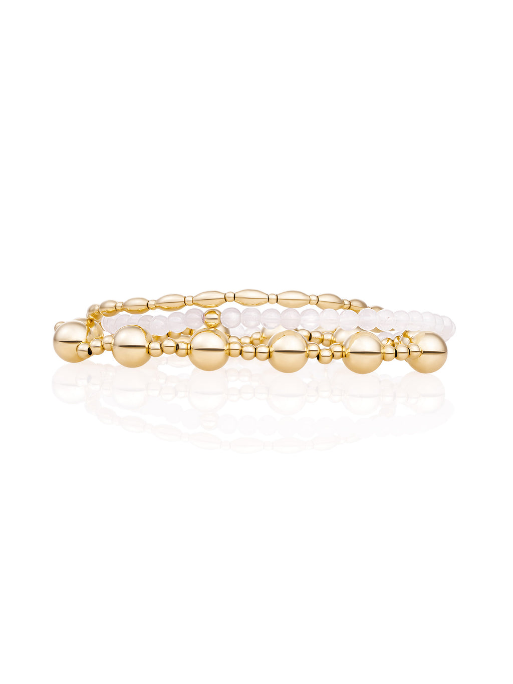 Moonstone Saturn Bold Mix Armbanden Set Goud - Sets