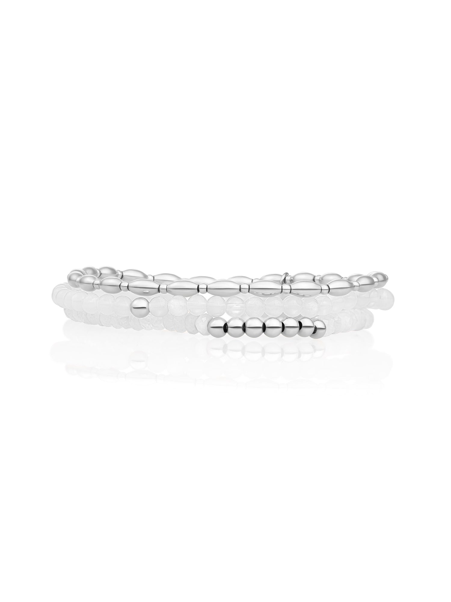 Moonstone Reverse Universe Armbanden Set Zilver - Sets