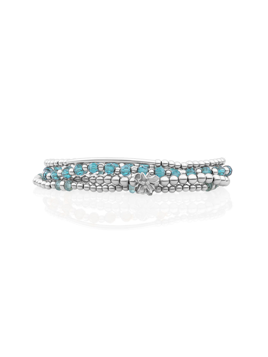 Turqoise Quartz Botanic Tube Armbanden Set Zilver - Sets