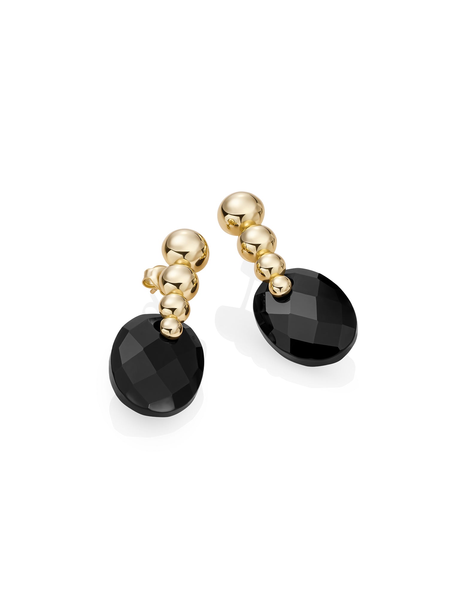 Onyx Medium Oval Bubble Push Back Oorbellen set