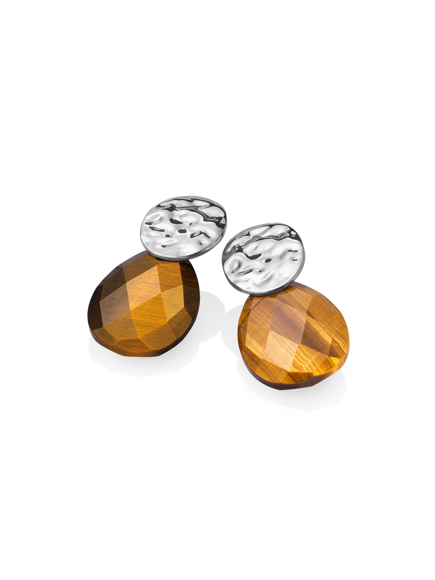 Tiger Eye Afterglow Fuse Push Back Oorbellen set