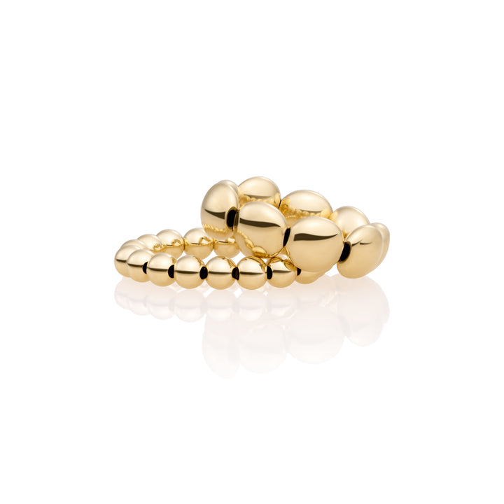 Essentials Additional Bubble Rings Stack | Gold Plated