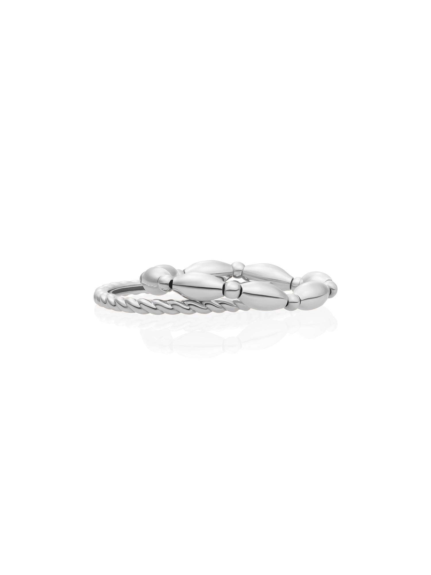 Twist Rice Ringen Stack Zilver