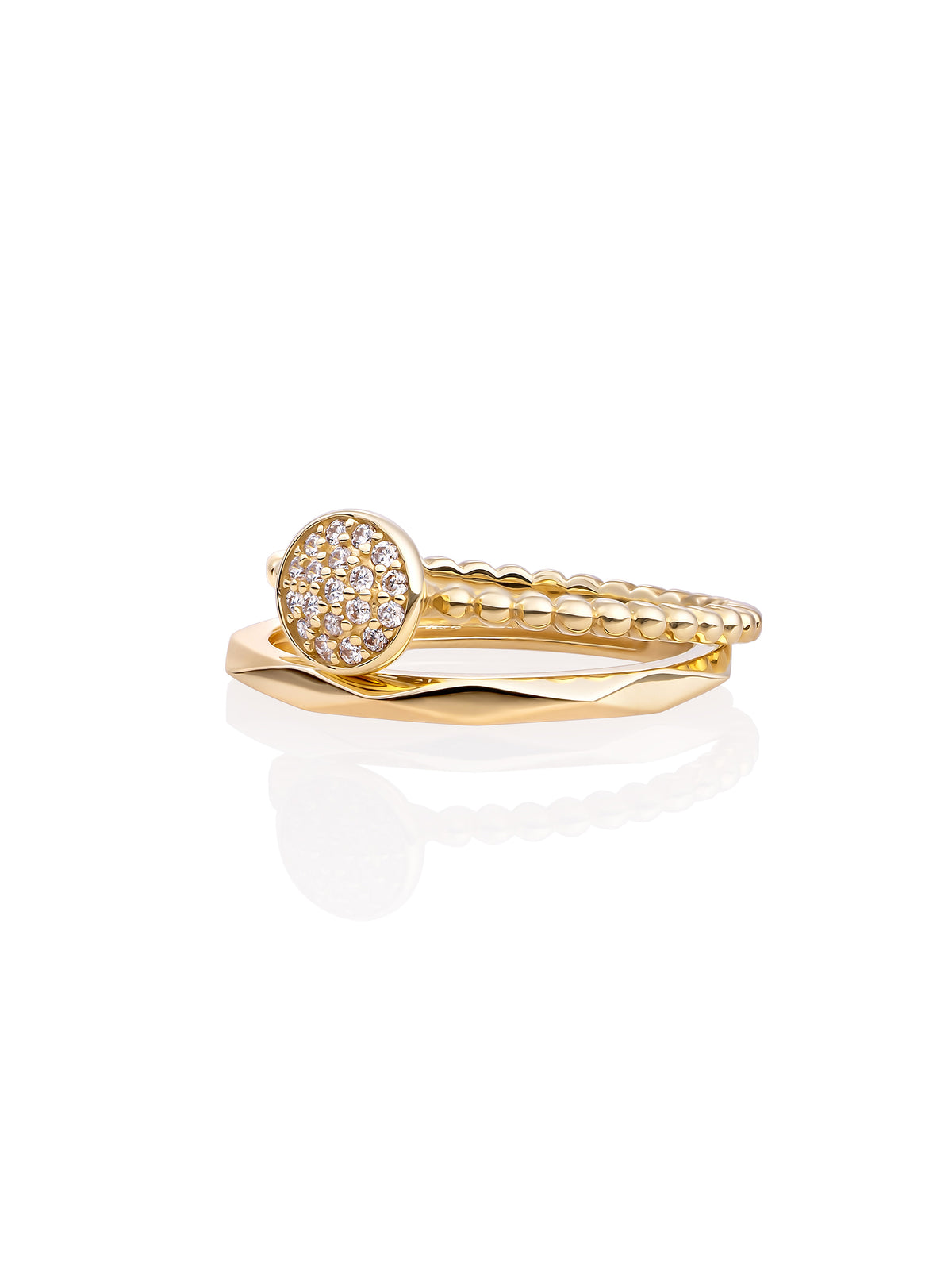 Edge Twist Ringen Stack Goud - Sets