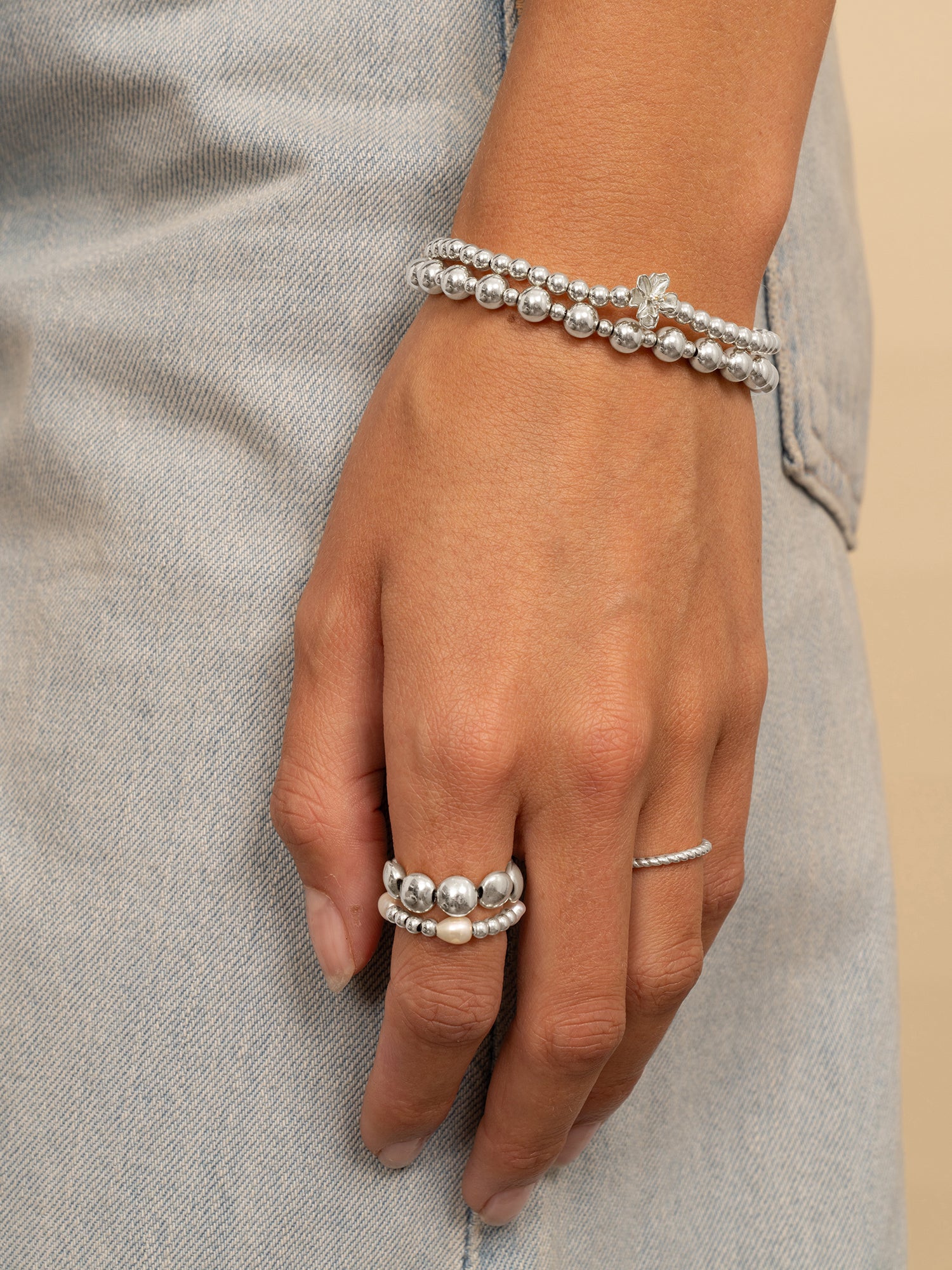 Botanic Bold Mix Armbanden Set Zilver - Sets