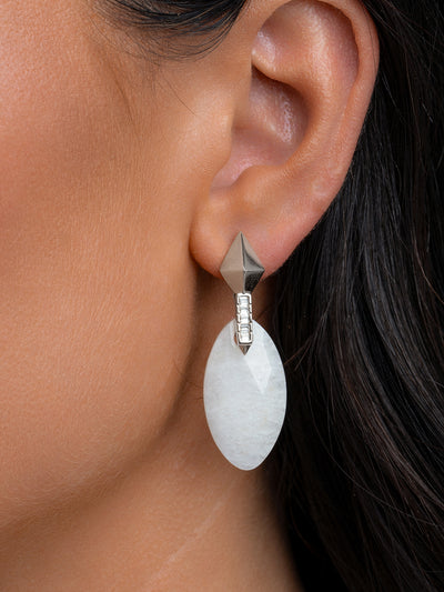 Pyramid Edge earrings | Silver