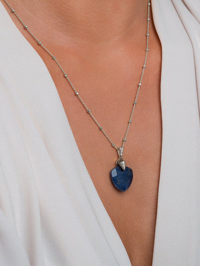 Pyramid Edge Pendant Silver