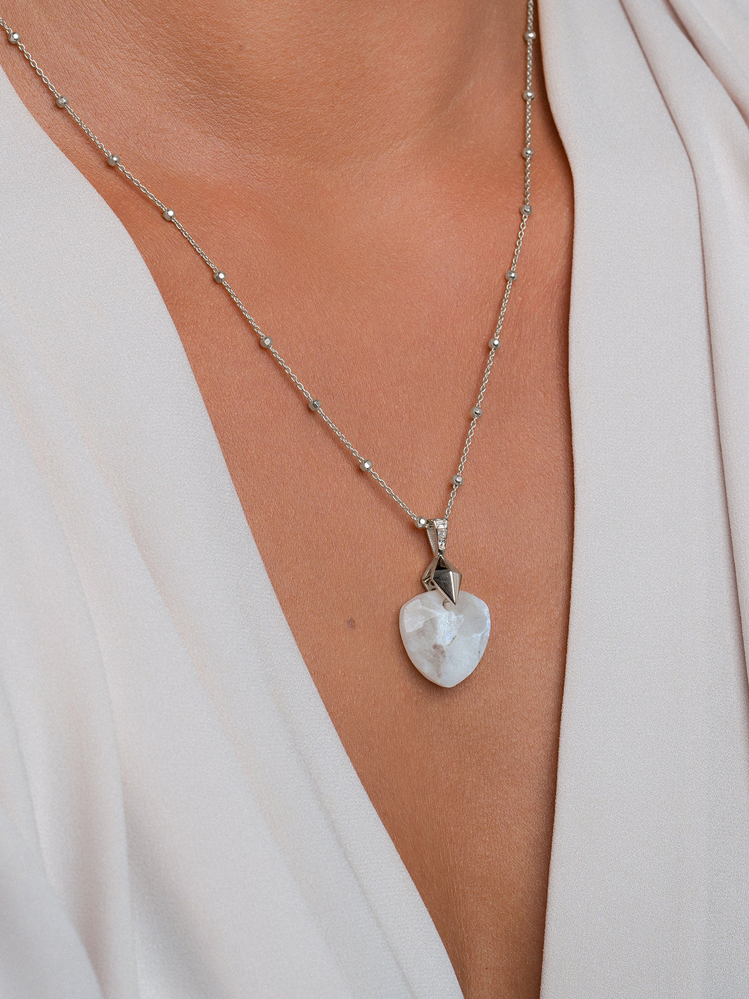 Pyramid Edge Pendant Silver