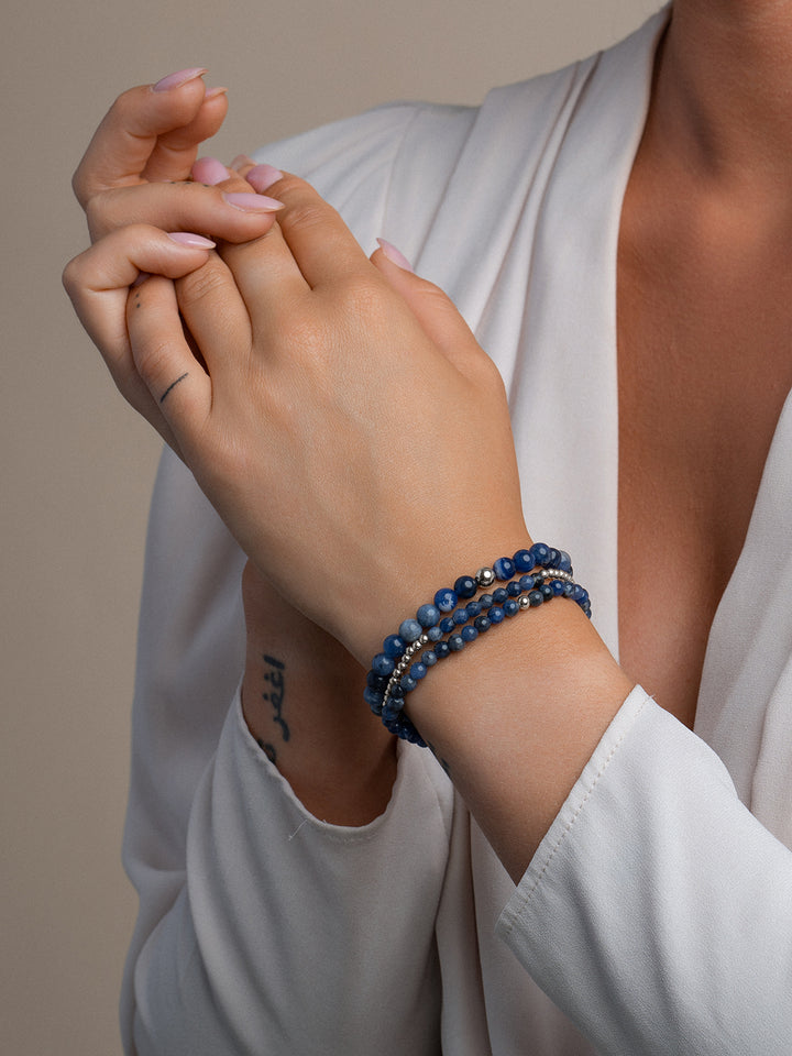 Sodalite Saturn Small armband voor Vrouwen #kleur_zilver