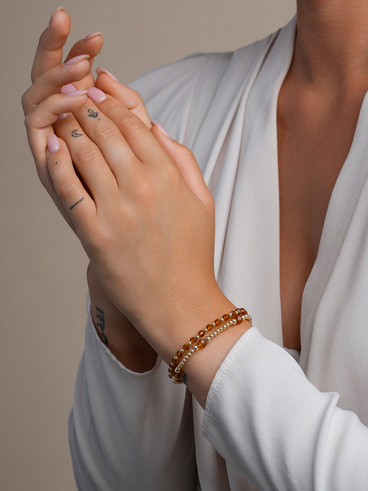 interstellar armband voor vrouwen met edelstenen en kralen #kleur_goud