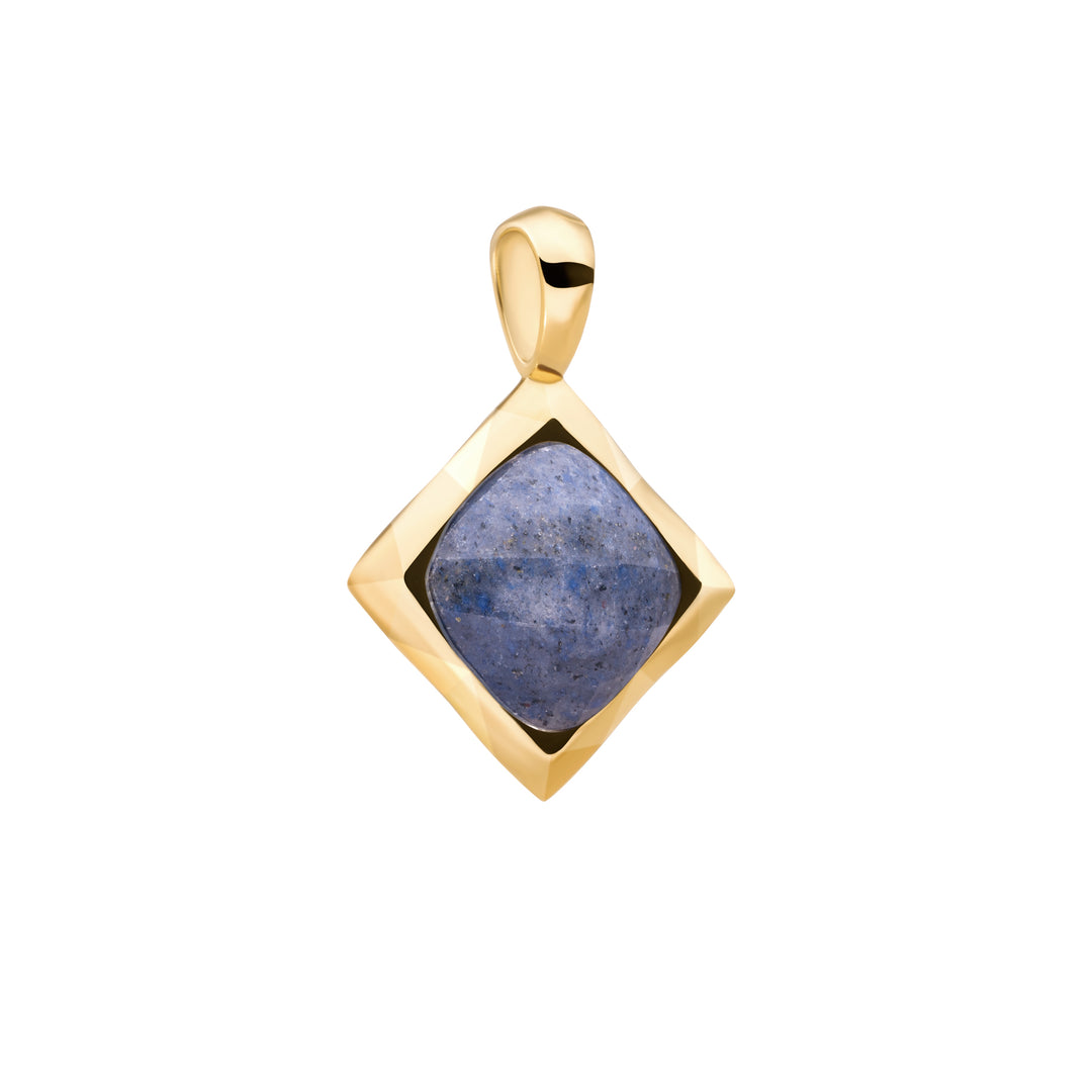 Cushion Cut Pendant | Blue Aventurine