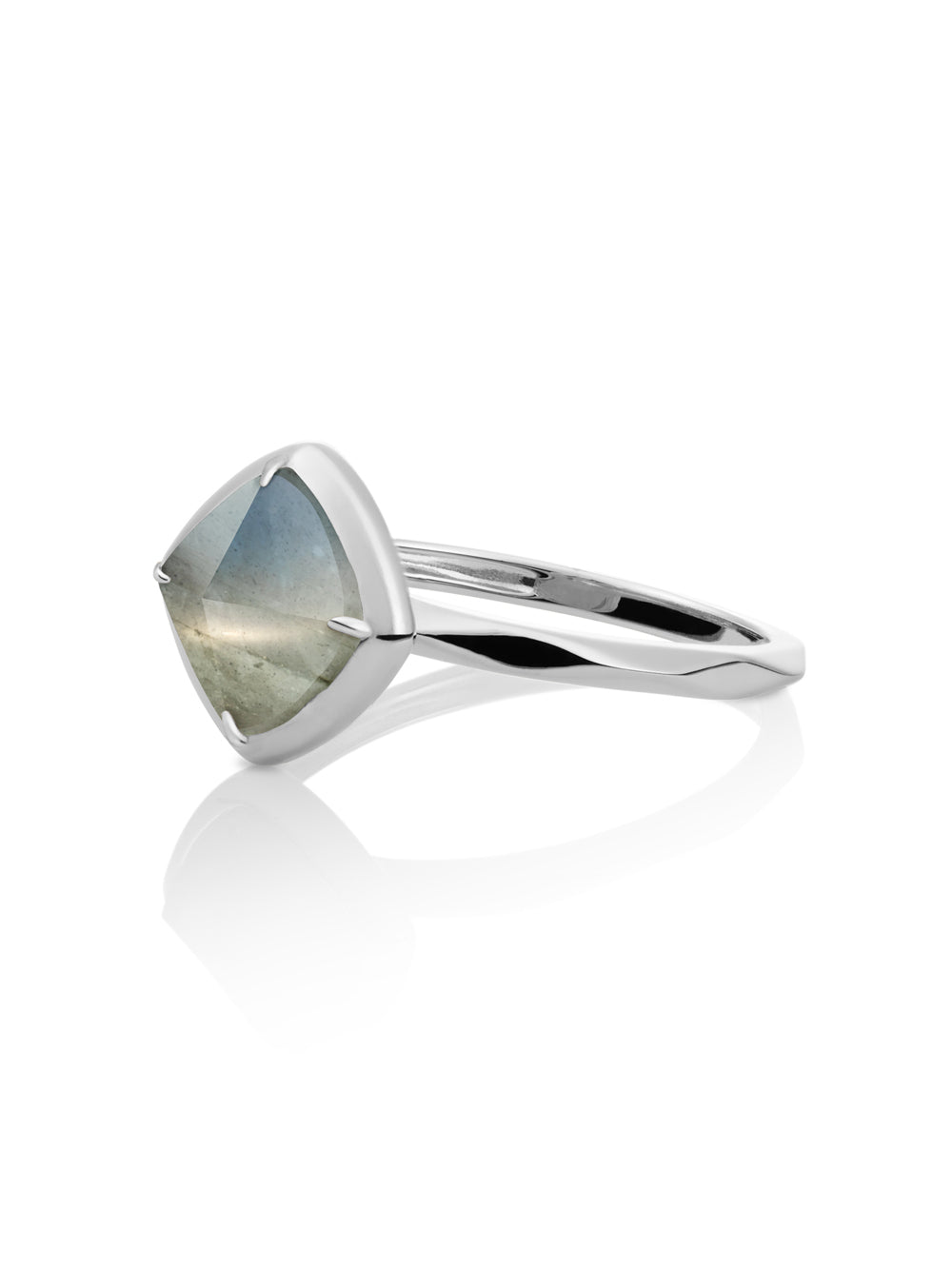 Edge Ring Labradorite l Zilver