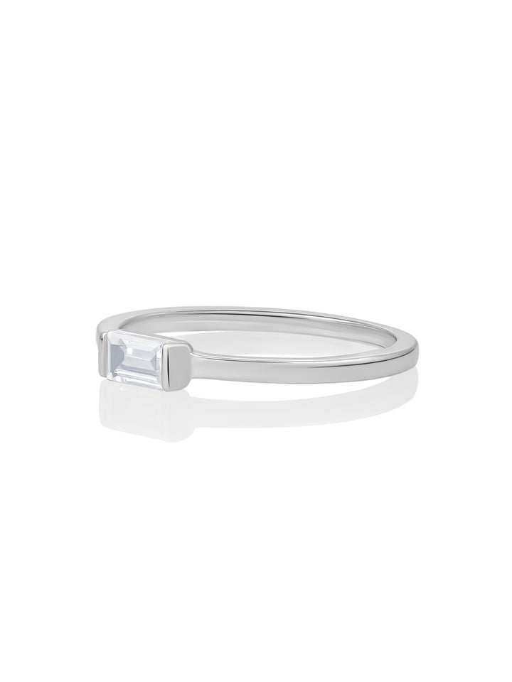 Baguette Ring | zilver