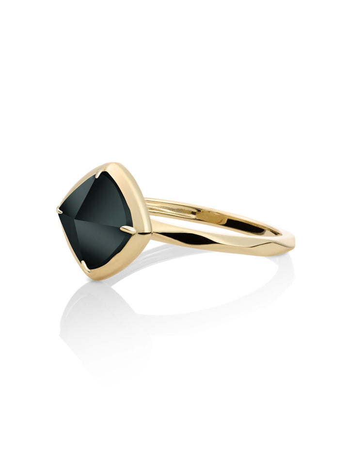 Edge Ring Onyx | 9 karaat