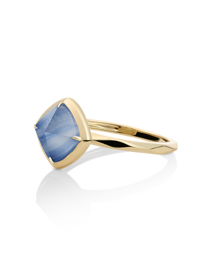 Edge Ring Blue Aventurine | 9 karaat