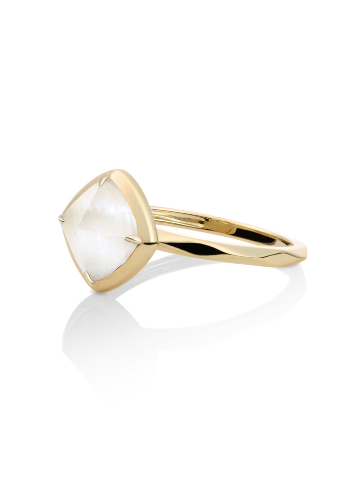 Edge Ring Mother of Pearl | 9 karaat