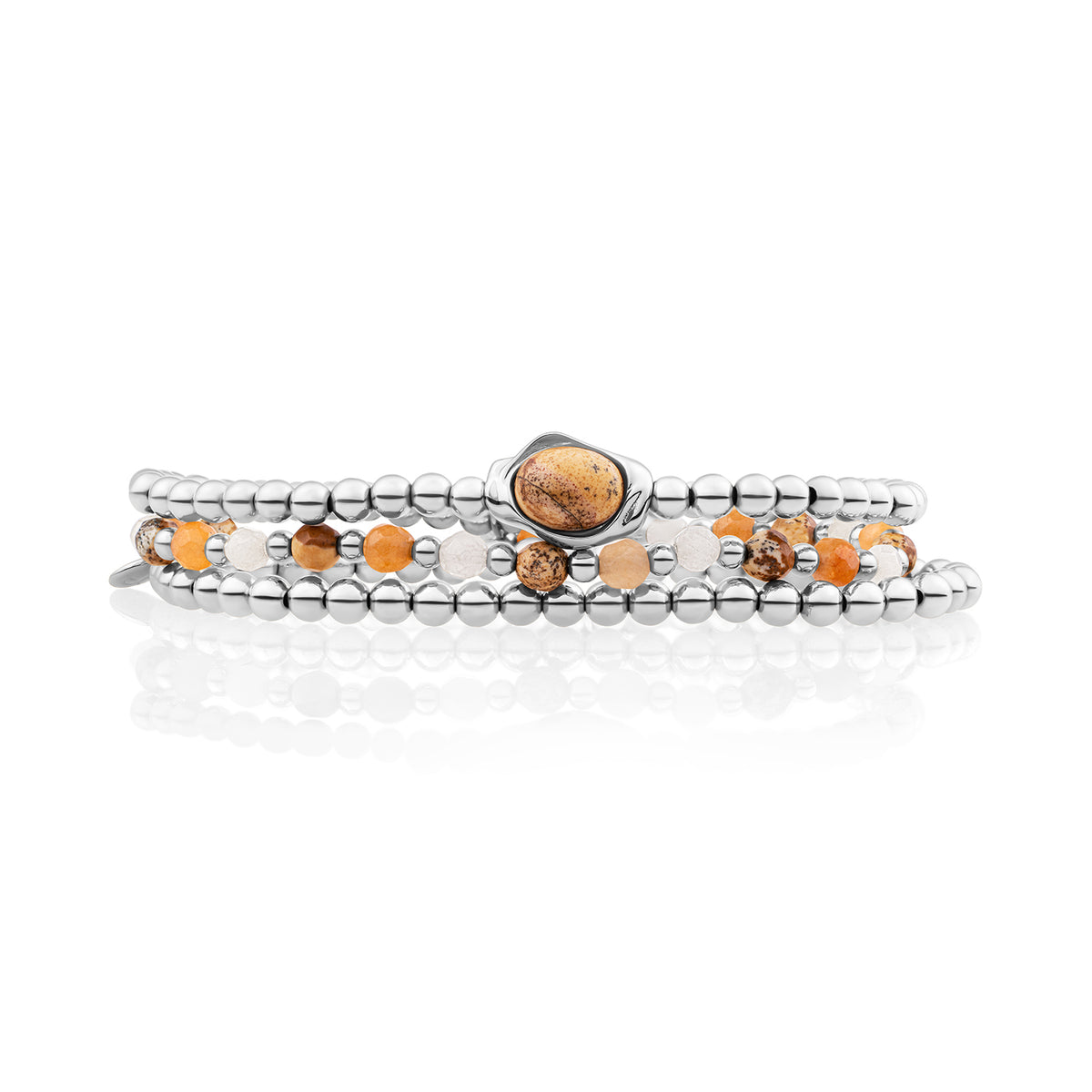 Landscape Jasper Flow Multi Armbanden Set Zilver - Sets
